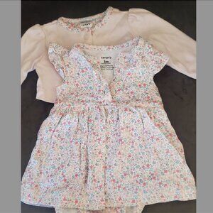 Carter's Baby Dress & Cardigan Set 3M